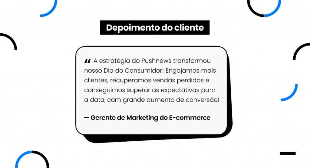 Descrição do depoimento do cliente sobre o case