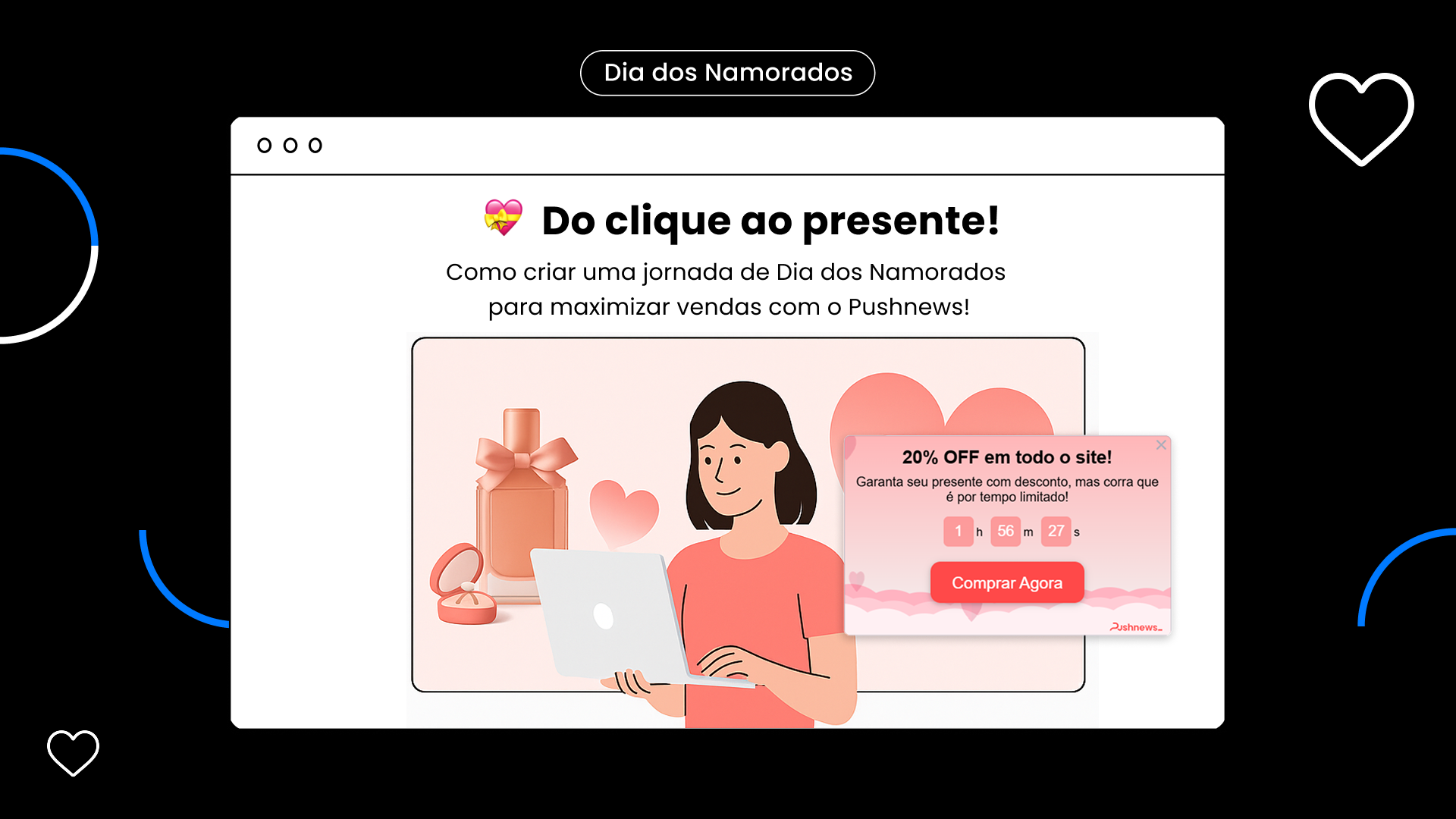 Como criar uma jornada de Dia dos Namorados eficiente com o Pushnews